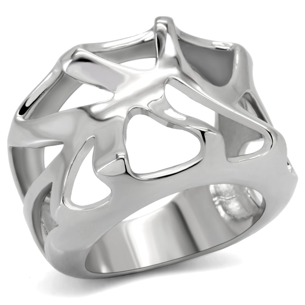 TK146 High Polished Stainless Steel Ring showcasing its sleek design and shiny finish.