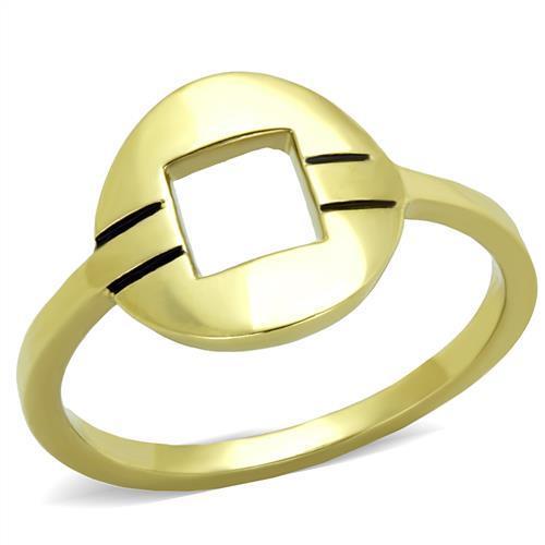 TK2033 IP Gold Stainless Steel Ring showcasing its elegant design and shiny finish.