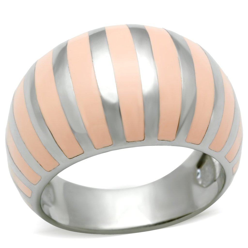 TK223 High Polished Stainless Steel Ring showcasing its sleek and shiny surface without any stones.