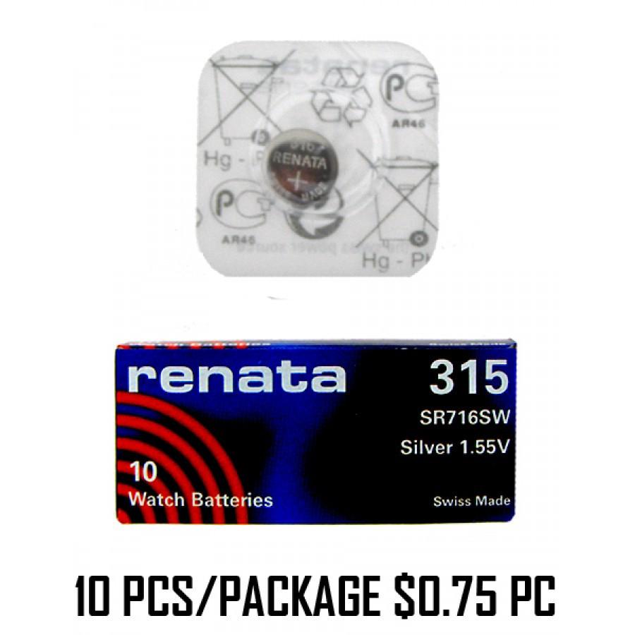 A pack of 10 high-quality watch batteries, model 315-B, designed for reliable performance and longevity, suitable for various watch brands.