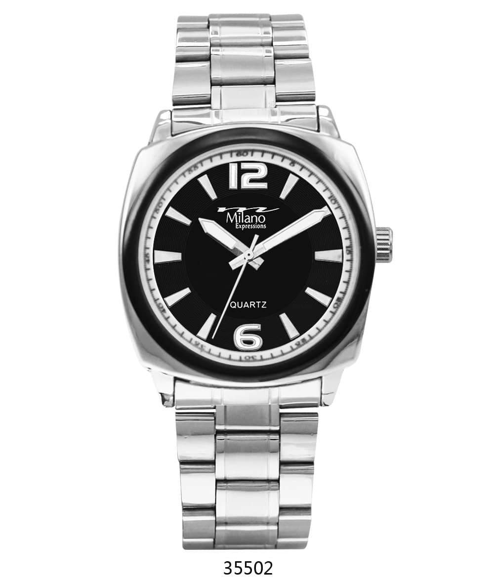 Milano 3550 Metal Band Watch featuring a sleek design with a smooth metal band and easy-to-read dial.