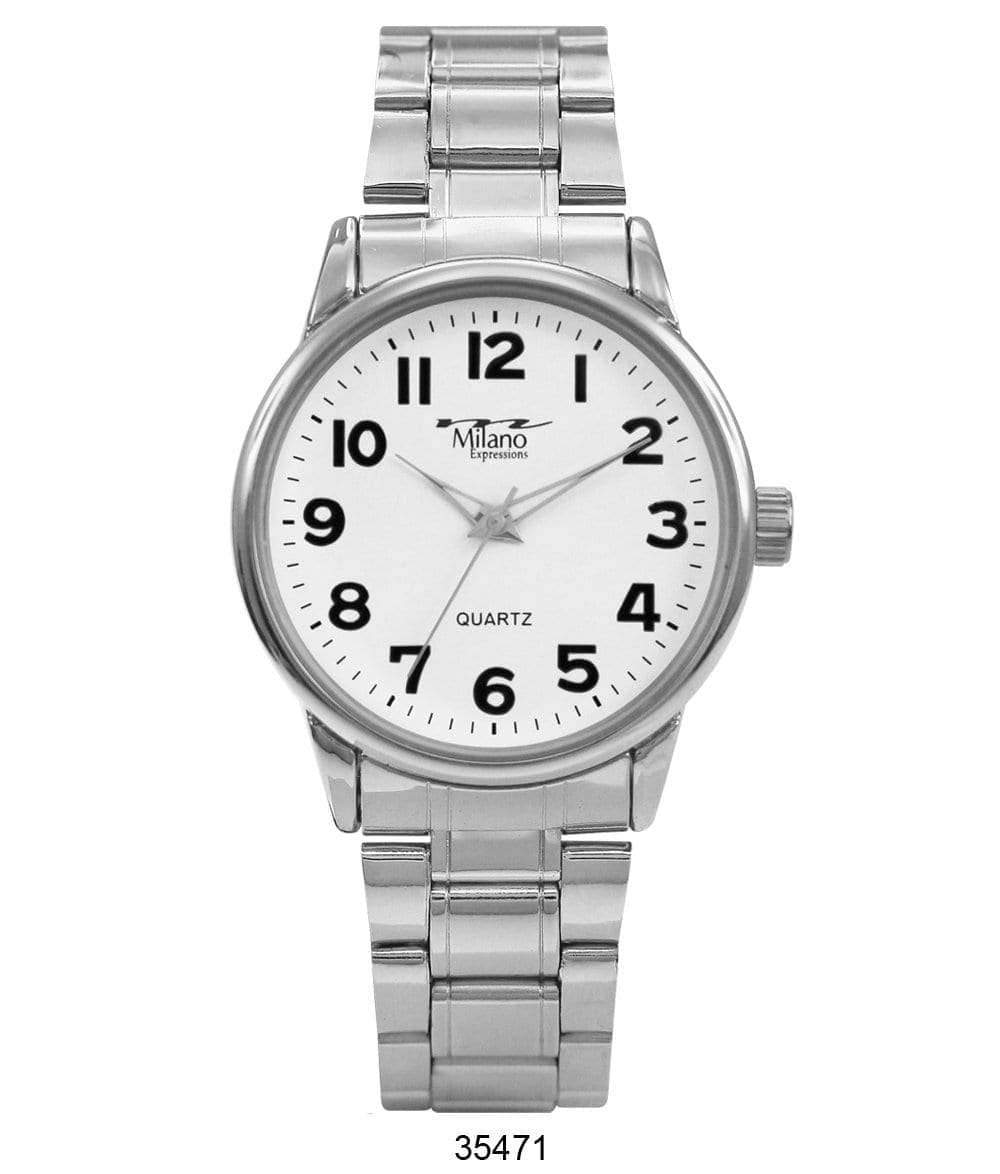 Milano 3547 Metal Band Watch featuring a sleek design with a smooth metal band and easy-to-read dial.