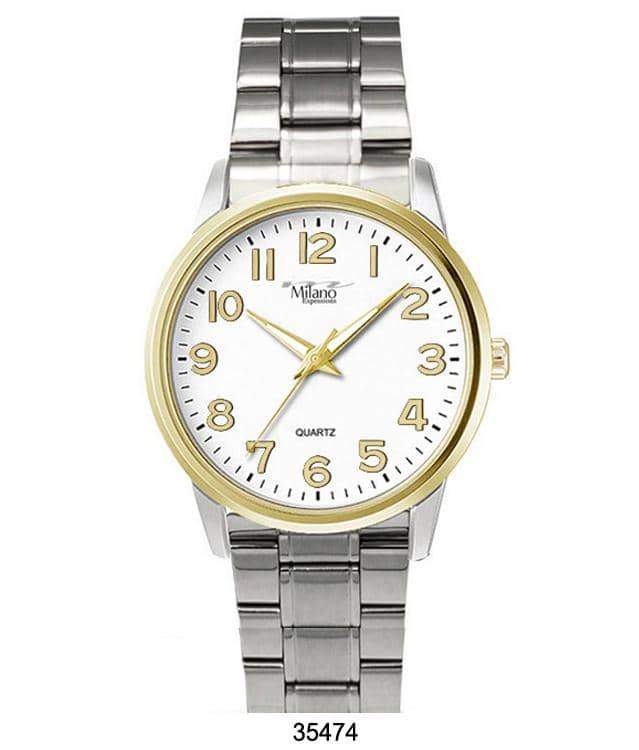 Milano 3547 Metal Band Watch featuring a sleek design with a smooth metal band and easy-to-read dial.