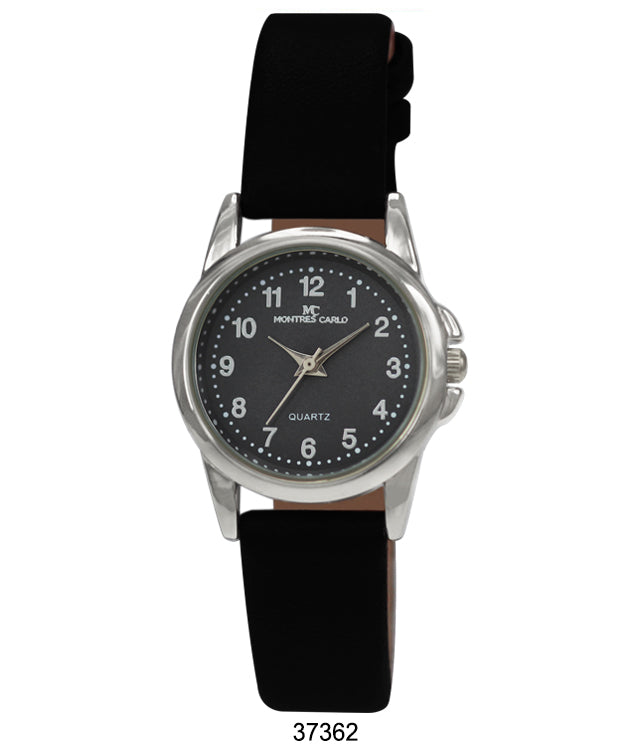 3736 Vegan Leather Band Watch featuring a stylish design with a comfortable vegan leather strap and an easy-to-read analog dial.