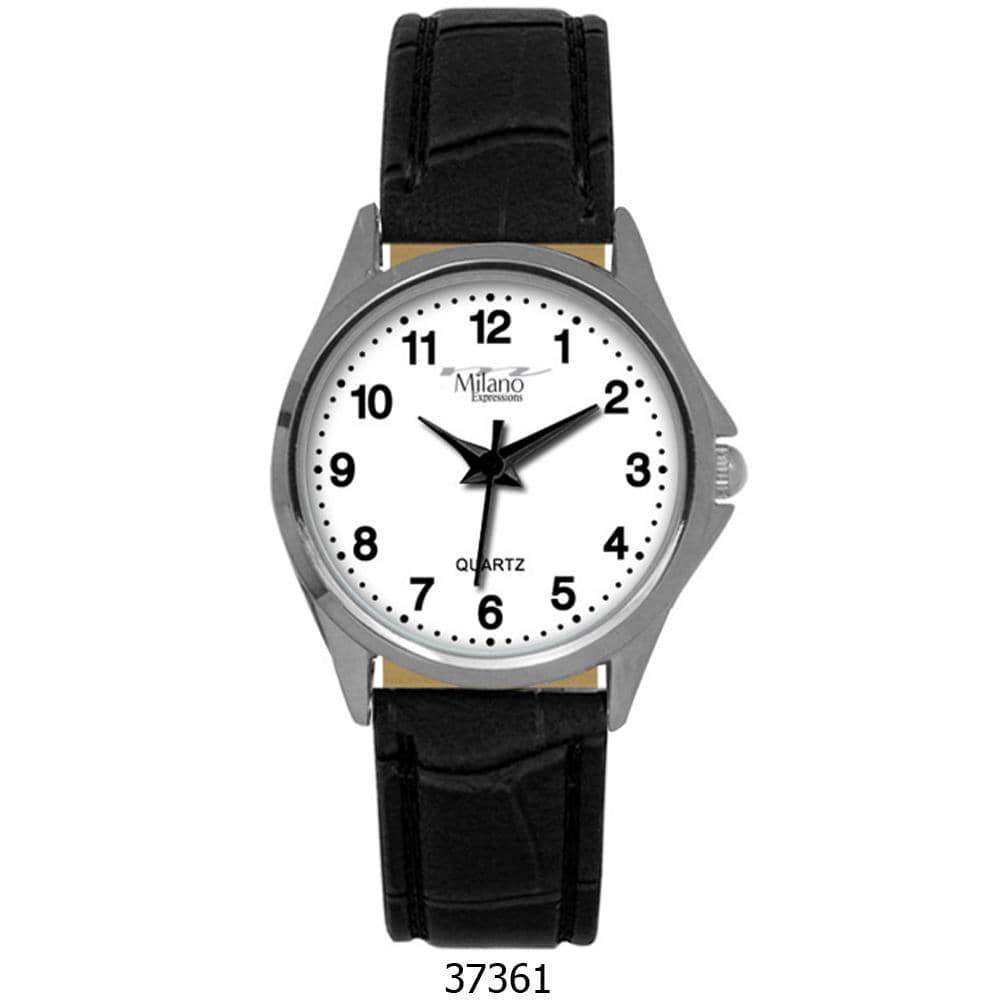 3736 Vegan Leather Band Watch featuring a stylish design with a comfortable vegan leather strap and an easy-to-read analog dial.