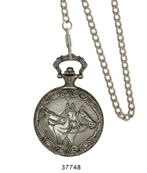 Milano 3774 Engraved Pocket Watch with intricate designs and a metal alloy chain, showcasing elegance and durability.