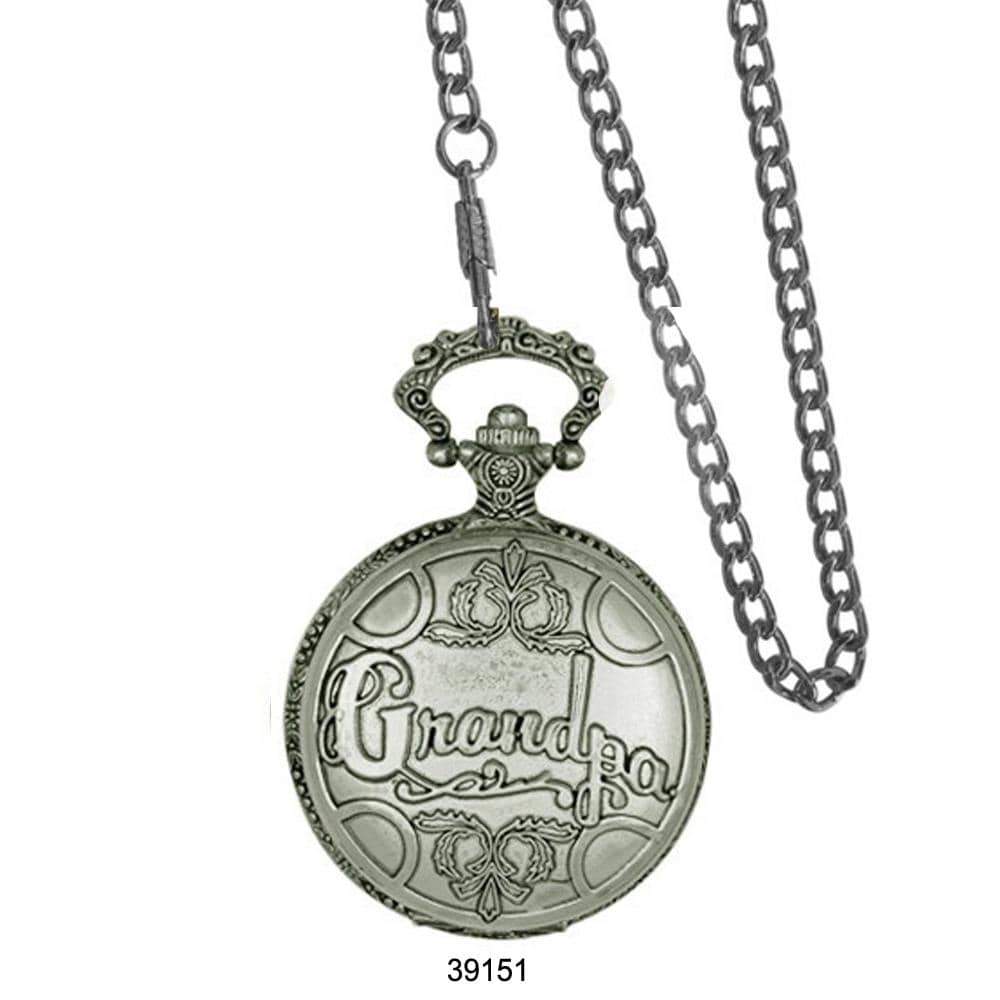 Milano 3774 Engraved Pocket Watch with intricate designs and a metal alloy chain, showcasing elegance and durability.