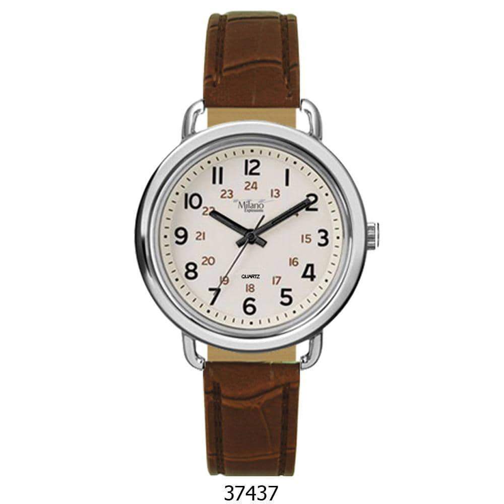 3743 Vegan Leather Band Watch featuring a chic design with a luxe mesh band and easy-to-read dial.