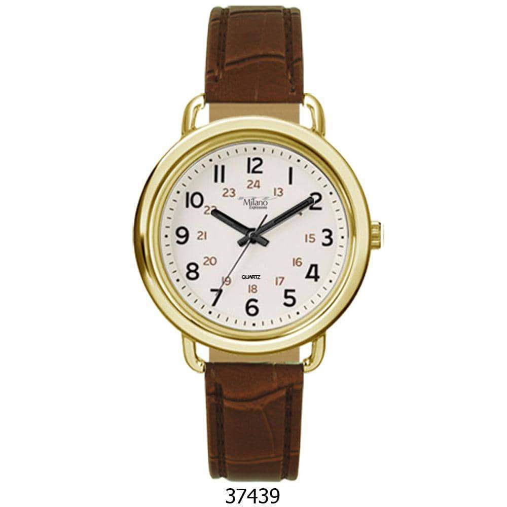 3743 Vegan Leather Band Watch featuring a chic design with a luxe mesh band and easy-to-read dial.