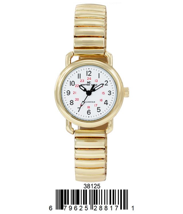 3812 Flex Band Watch featuring a flexible metal band and easy-to-read analog dial, perfect for stylish women.