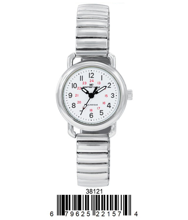 3812 Flex Band Watch featuring a flexible metal band and easy-to-read analog dial, perfect for stylish women.