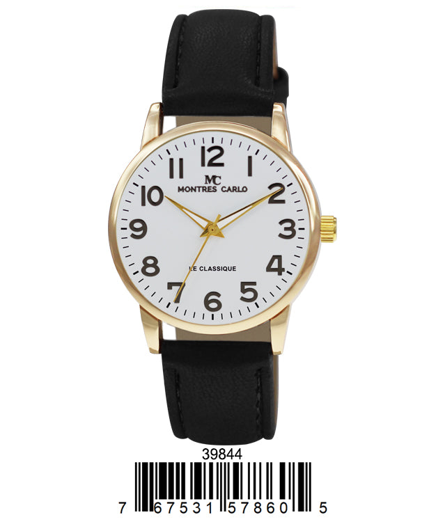 3984 Vegan Leather Band Watch with a stylish analog dial and supple vegan leather strap, perfect for daily wear.