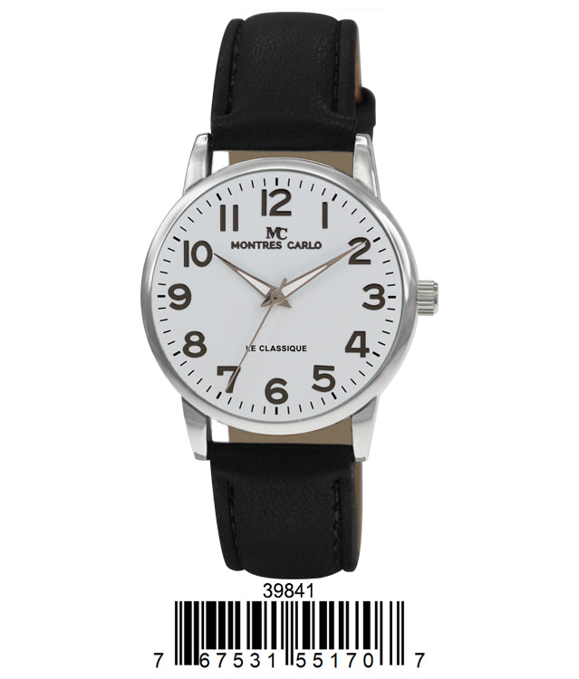 3984 Vegan Leather Band Watch with a stylish analog dial and supple vegan leather strap, perfect for daily wear.