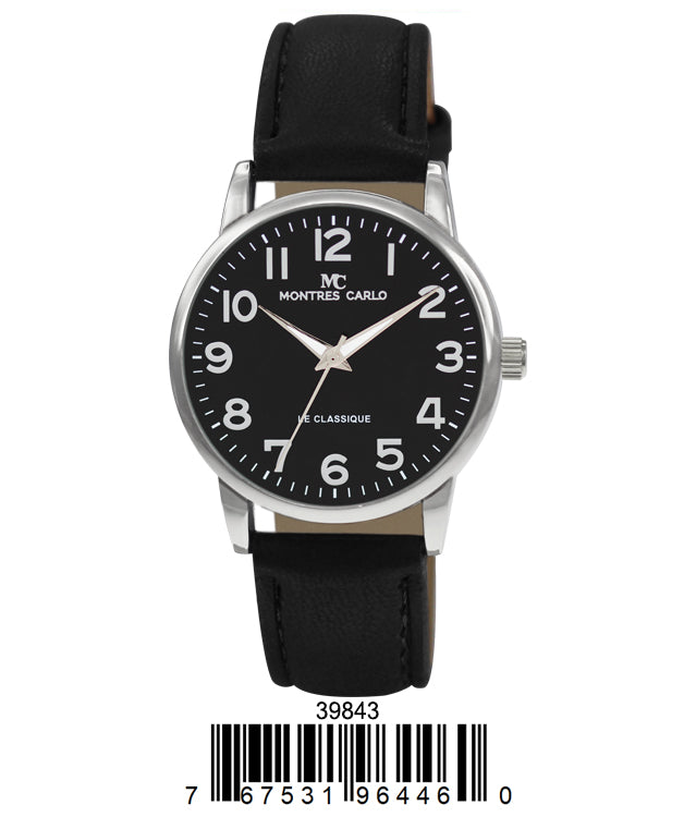 3984 Vegan Leather Band Watch with a stylish analog dial and supple vegan leather strap, perfect for daily wear.