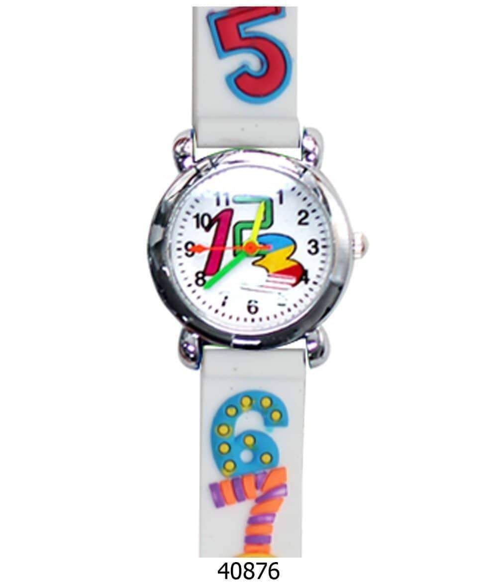 Colorful 4087 Kids Watch with soft rubber band and easy-to-read dial, designed for children to learn time.