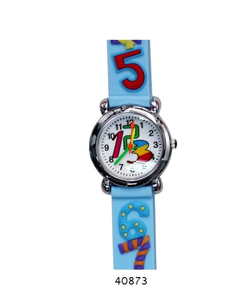 Colorful 4087 Kids Watch with soft rubber band and easy-to-read dial, designed for children to learn time.