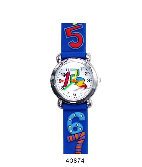 Colorful 4087 Kids Watch with soft rubber band and easy-to-read dial, designed for children to learn time.