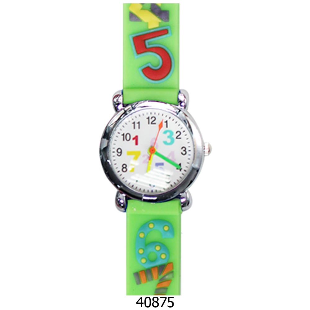 Colorful 4087 Kids Watch with soft rubber band and easy-to-read dial, designed for children to learn time.