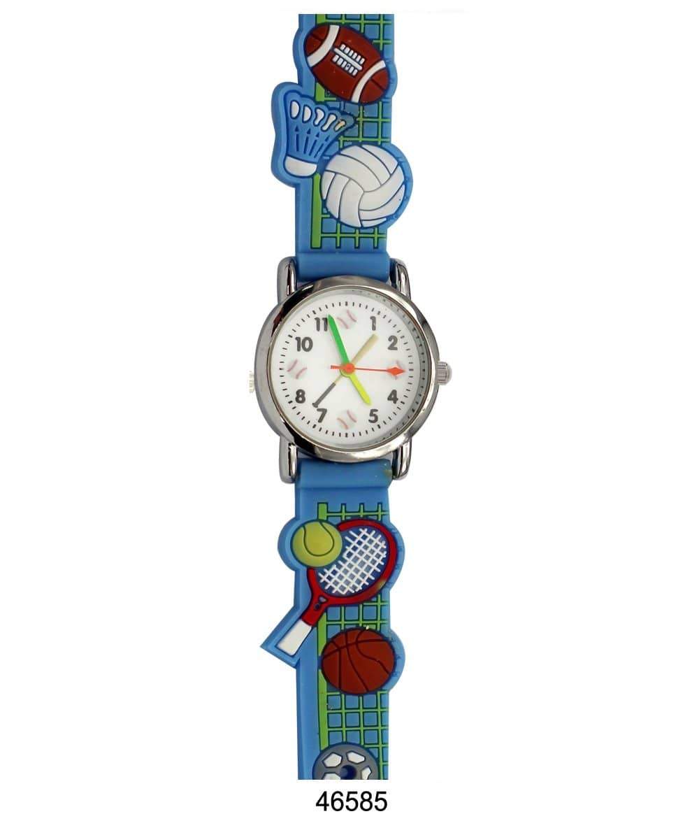 A colorful 4658 Kids Watch featuring a soft rubber band and an easy-to-read analog dial, designed for children.