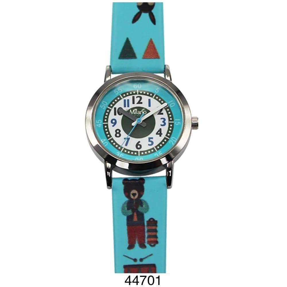 Colorful 4470 Kids Watch with animal design and soft rubber band, perfect for teaching children to tell time.