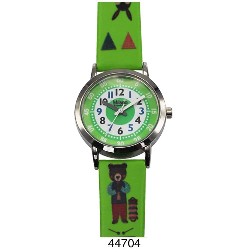 Colorful 4470 Kids Watch with animal design and soft rubber band, perfect for teaching children to tell time.