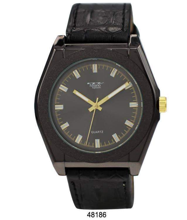 Milano Vegan Leather Band Watch featuring a sleek design with a supple vegan leather strap and an easy-to-read dial.