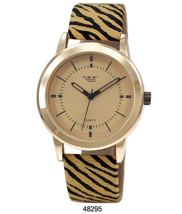 4829 Vegan Leather Band Watch featuring a unique animal print design and lightweight construction.