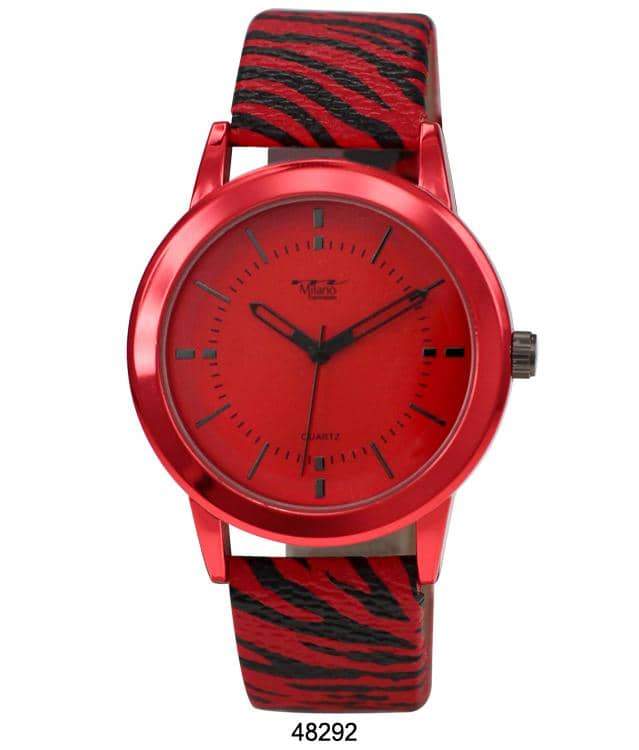 4829 Vegan Leather Band Watch featuring a unique animal print design and lightweight construction.