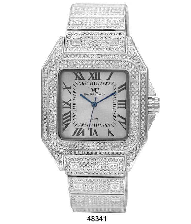 The 4834 Metal Band Watch featuring a slim design and 1,400 sparkling stones, showcasing elegance and luxury.