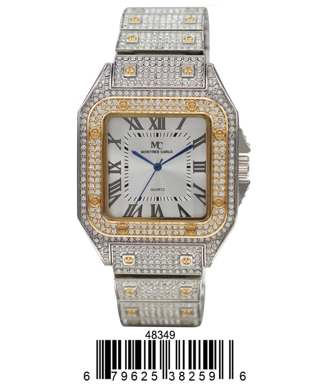 The 4834 Metal Band Watch featuring a slim design and 1,400 sparkling stones, showcasing elegance and luxury.