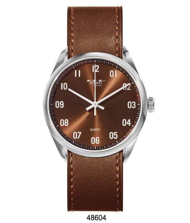 4860 Vegan Leather Band Watch with a stylish design and easy-to-read numbers, featuring a unique pin-less band.