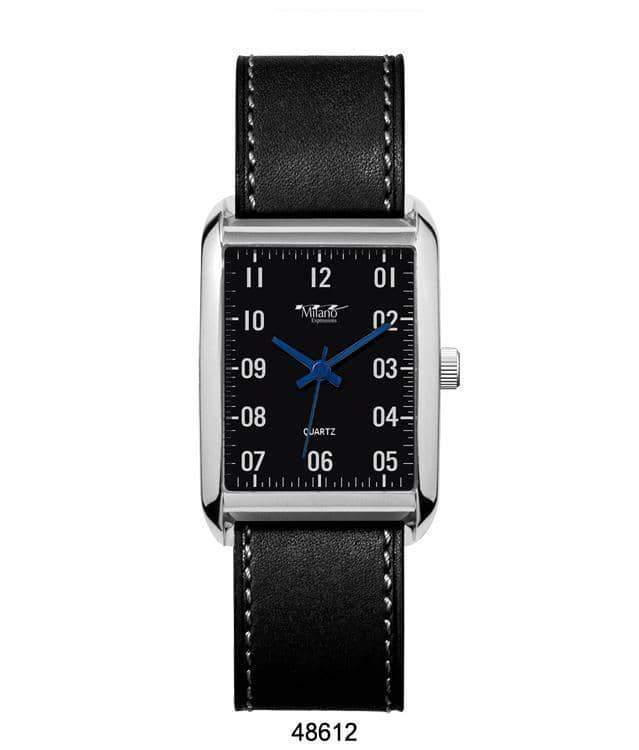 A stylish 4861 Vegan Leather Band Watch featuring a unique pin-less design and easy-to-read analog display.