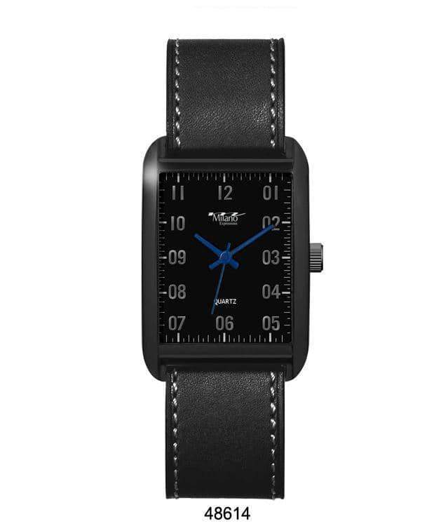 A stylish 4861 Vegan Leather Band Watch featuring a unique pin-less design and easy-to-read analog display.