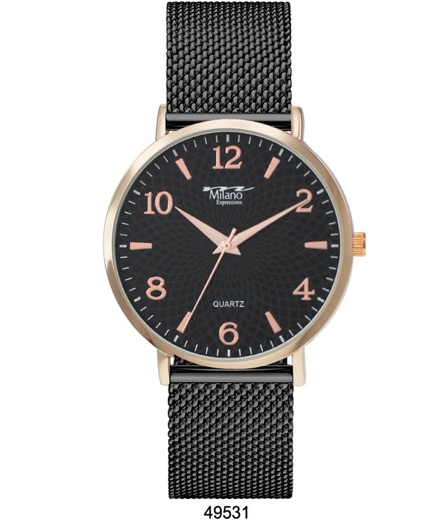 4953 Mesh Band Watch featuring a luxe mesh band and easy-to-read analog dial, perfect for stylish women.