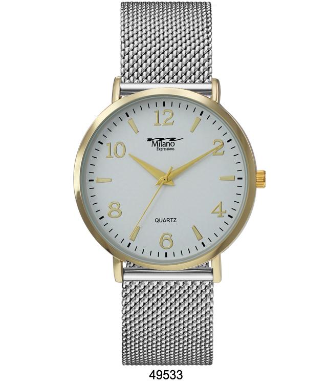 4953 Mesh Band Watch featuring a luxe mesh band and easy-to-read analog dial, perfect for stylish women.