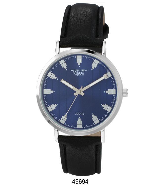 Milano Vegan Leather Band Watch featuring a classic design with a soft vegan leather strap and a metal alloy case.