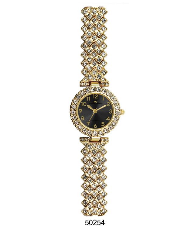 Elegant 5025 Bracelet Watch with sparkling stone-lined bezel and easy-to-read dial, perfect for stylish women.