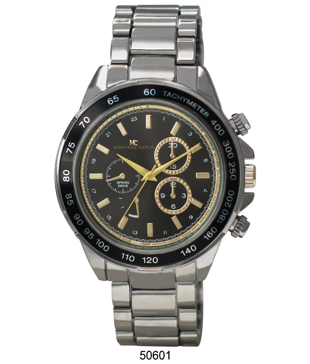 5060 Metal Band Watch featuring a sparkling stone-lined bezel and elegant metal band design.