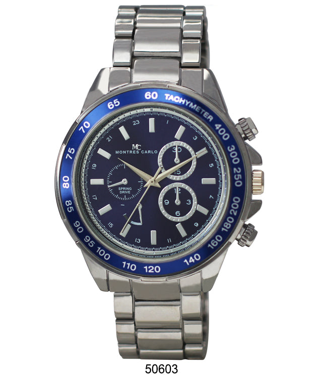 5060 Metal Band Watch featuring a sparkling stone-lined bezel and elegant metal band design.