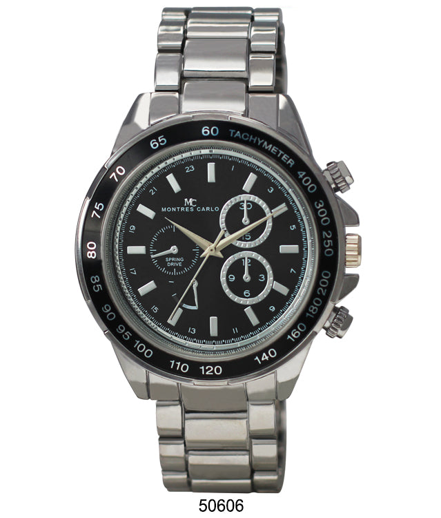 5060 Metal Band Watch featuring a sparkling stone-lined bezel and elegant metal band design.