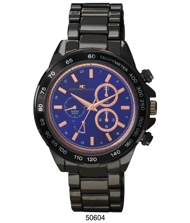 5060 Metal Band Watch featuring a sparkling stone-lined bezel and elegant metal band design.