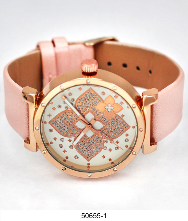 5065 Silicone Band Watch featuring a flower petal dial and vibrant colors, perfect for stylish women.