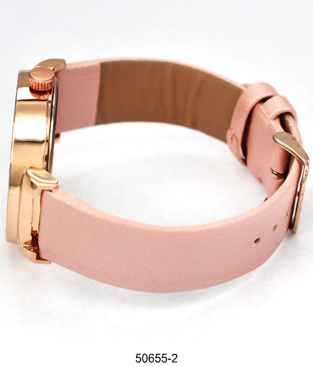 5065 Silicone Band Watch featuring a flower petal dial and vibrant colors, perfect for stylish women.