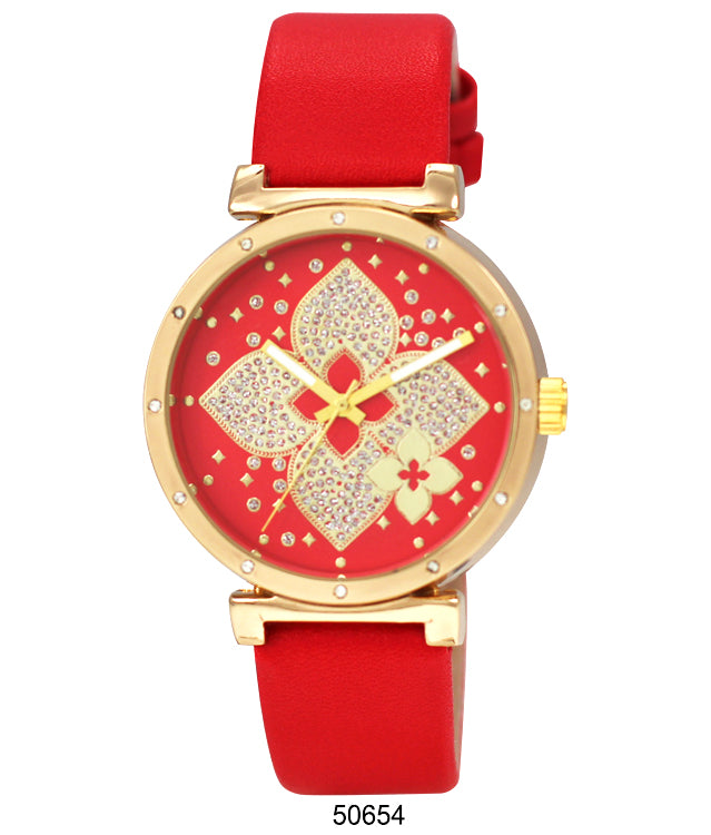 5065 Silicone Band Watch featuring a flower petal dial and vibrant colors, perfect for stylish women.