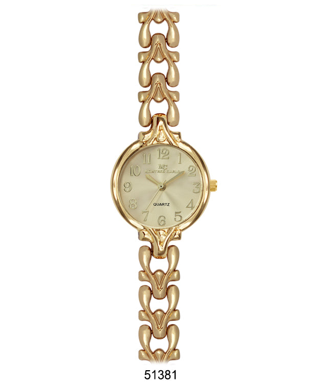 Elegant 5138 Bracelet Watch with a metal band and large easy-to-read dial, perfect for ladies.