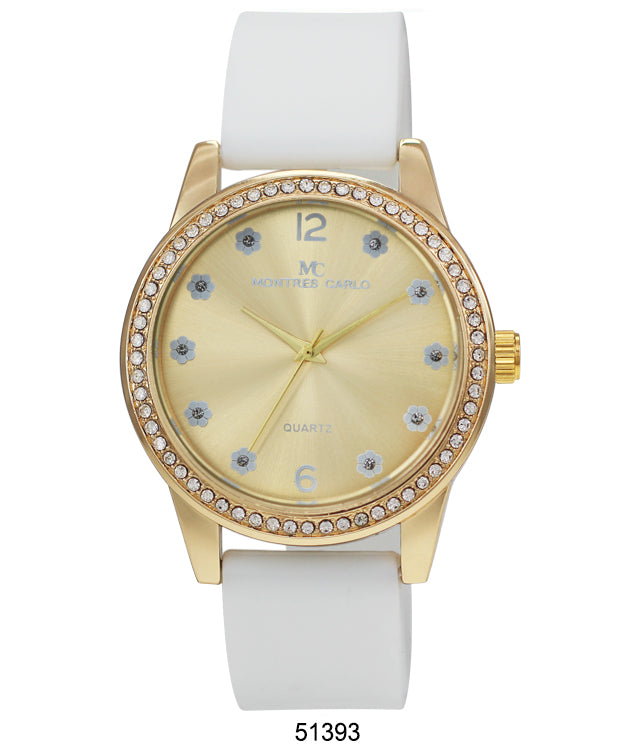 Stylish 5139 Silicon Band Watch with a sunray dial and transparent band, available in various trendy colors.