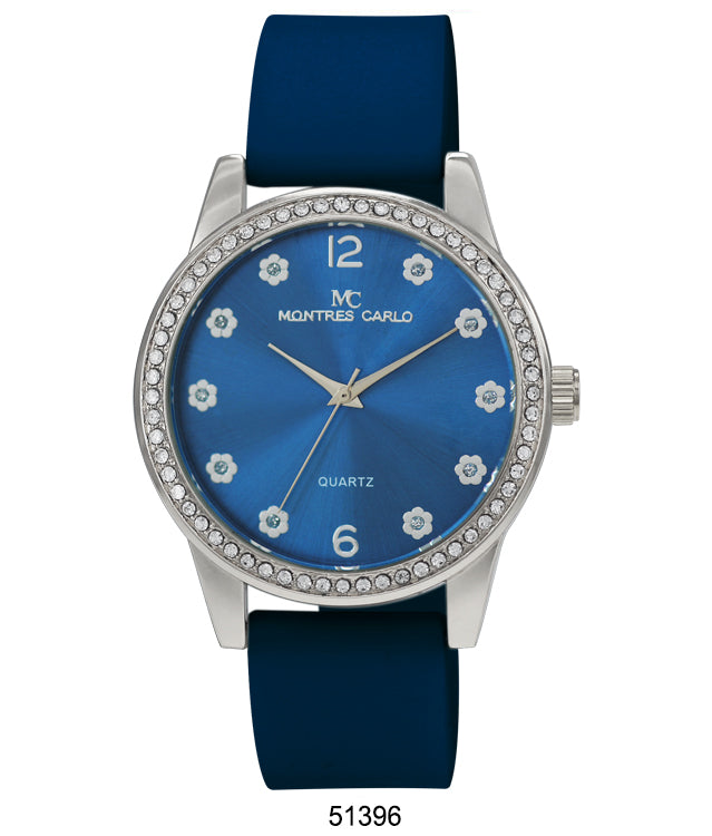 Stylish 5139 Silicon Band Watch with a sunray dial and transparent band, available in various trendy colors.