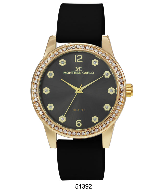 Stylish 5139 Silicon Band Watch with a sunray dial and transparent band, available in various trendy colors.