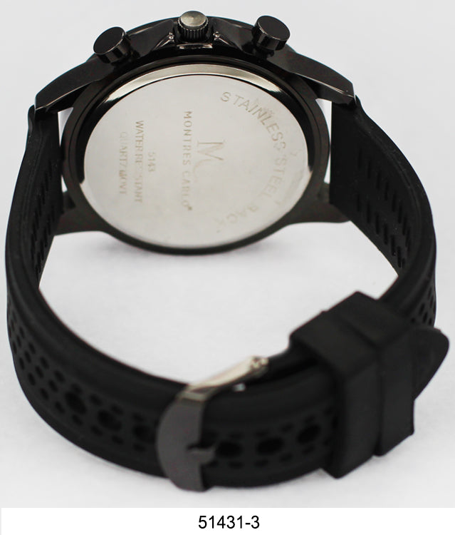 5143 Silicon Band Watch featuring a supple silicon band and a stylish metal case, designed for active lifestyles.