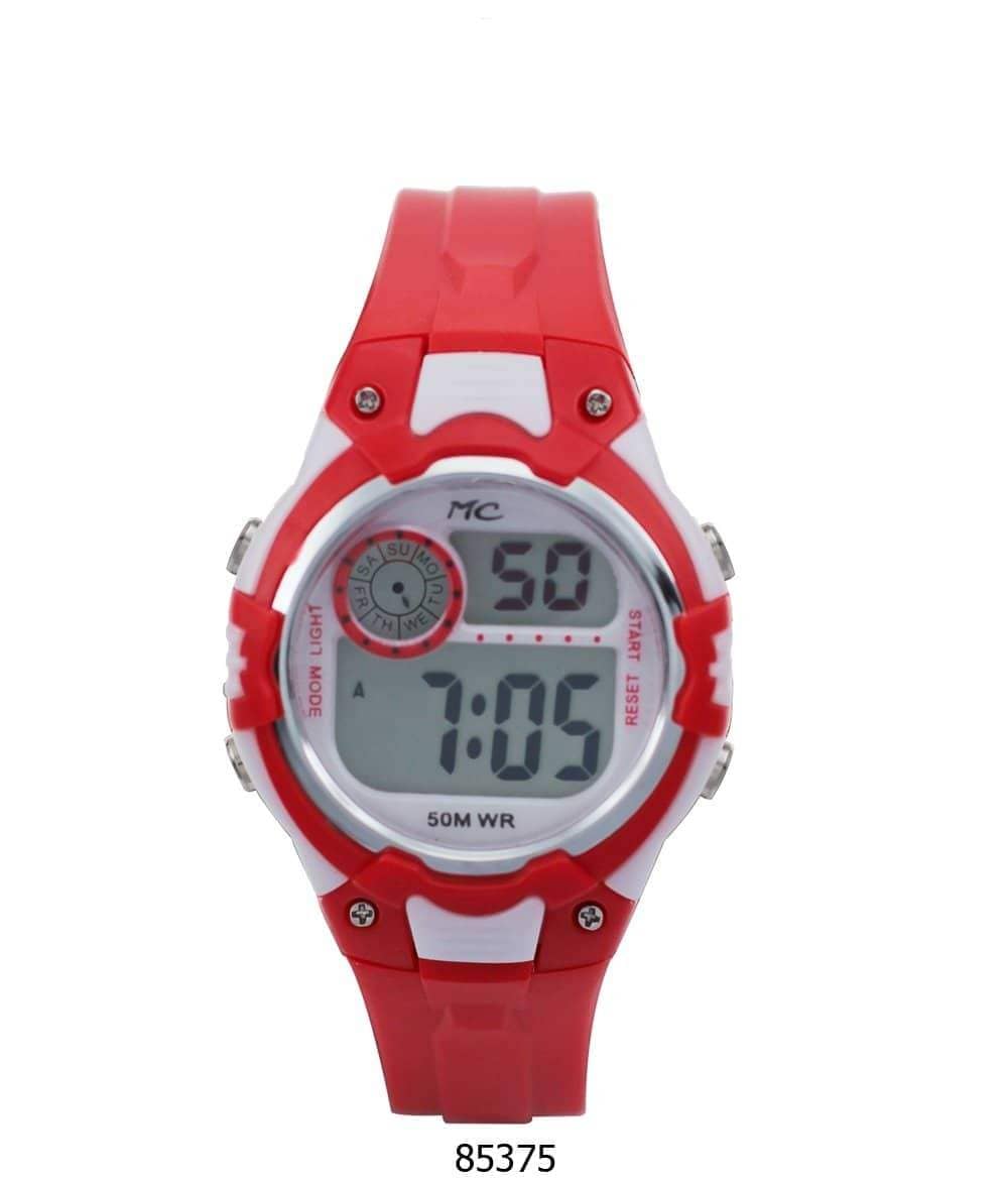 Montres Carlo 8537 Digital Watch with rubber band and plastic case, featuring a multi-functional digital display.